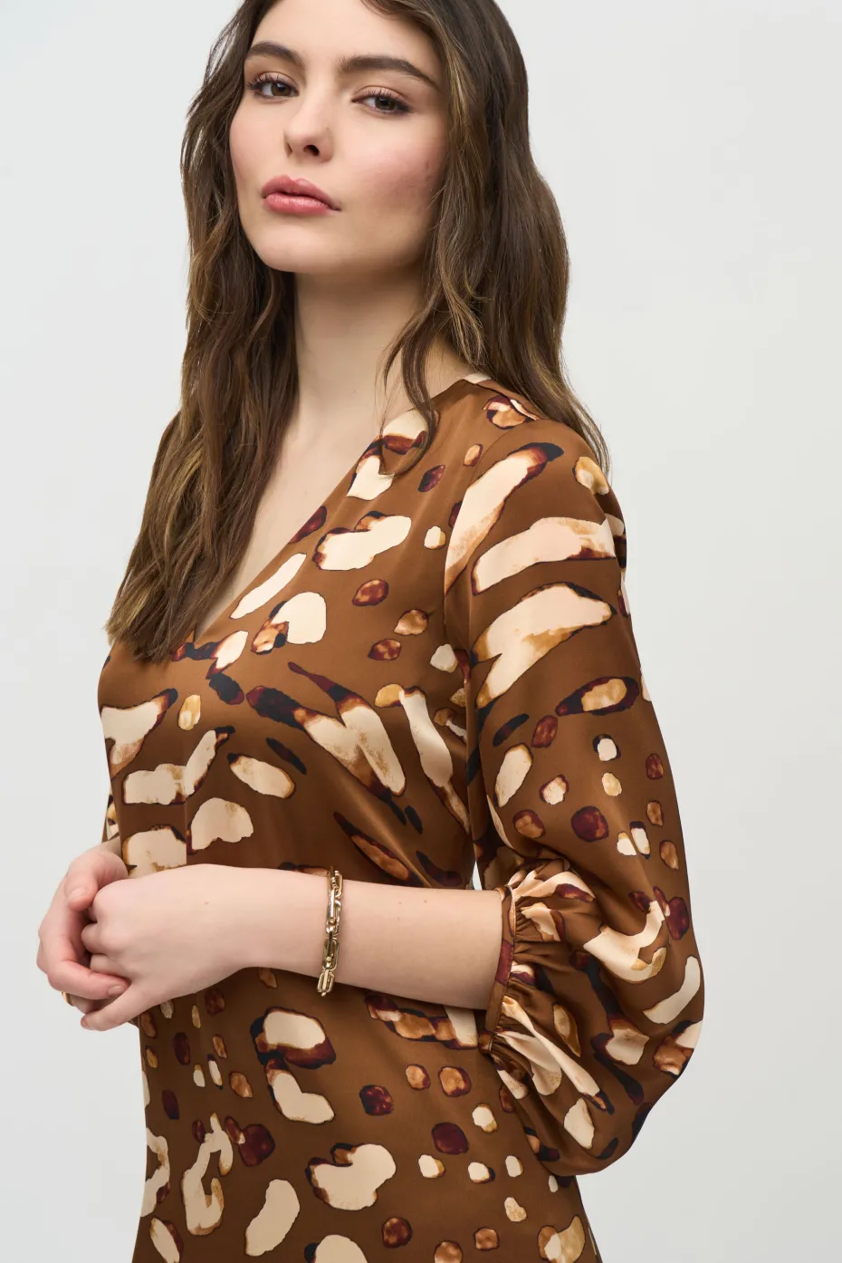 Joseph Ribkoff Satin Dress in Animal 244185