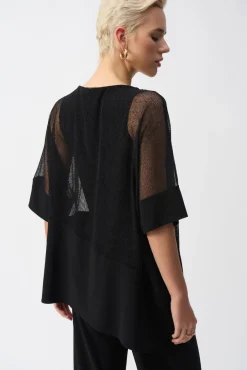 Joseph Ribkoff Silky Mesh Top in Black 251092