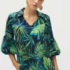 Joseph Ribkoff Tropical Top in Midnight Jungle 252073