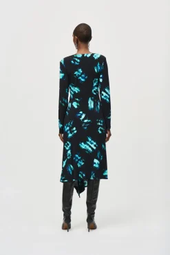 Joseph Ribkoff Wrap Dress in Blue Black 243147