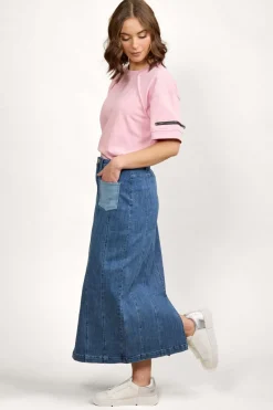 Knewe Cooper Skirt in Blue Wash