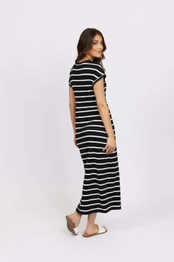 Knewe Parker Dress in Khaki Stripe