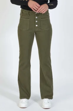 Knewe Potter Bootleg Jean in Khaki