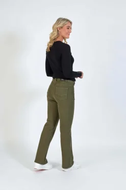 Knewe Potter Bootleg Jean in Khaki