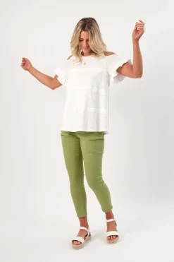 Knewe Spin Tee in Chalk