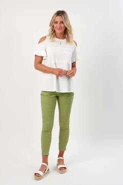 Knewe Spin Tee in Chalk