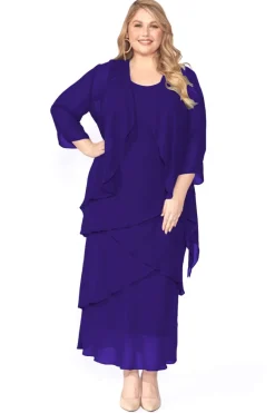 Layla Jones Chiffon Dress & Jacket in Majesty LJ0148