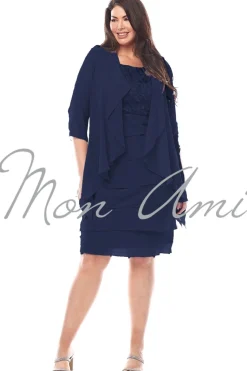 Layla Jones Layered Dress & Jacket in Midnight LJ0534