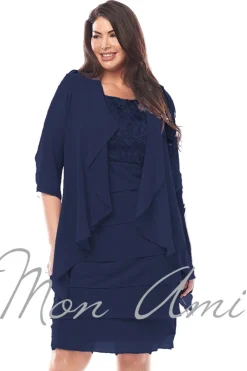 Layla Jones Layered Dress & Jacket in Midnight LJ0534