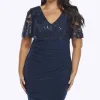 Layla Jones Ruched Dress in Midnight LJ0567