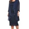 Layla Jones Sequin Lace Dress & Jacket in Midnight LJ0181