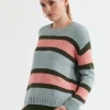 Ld & Co Lofty Stripe Jumper in Seafoam