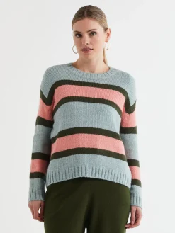 Ld & Co Lofty Stripe Jumper in Seafoam