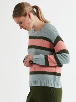 Ld & Co Lofty Stripe Jumper in Seafoam