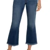 Liverpool Hannah Crop Flare Jean in Elkmont Denim