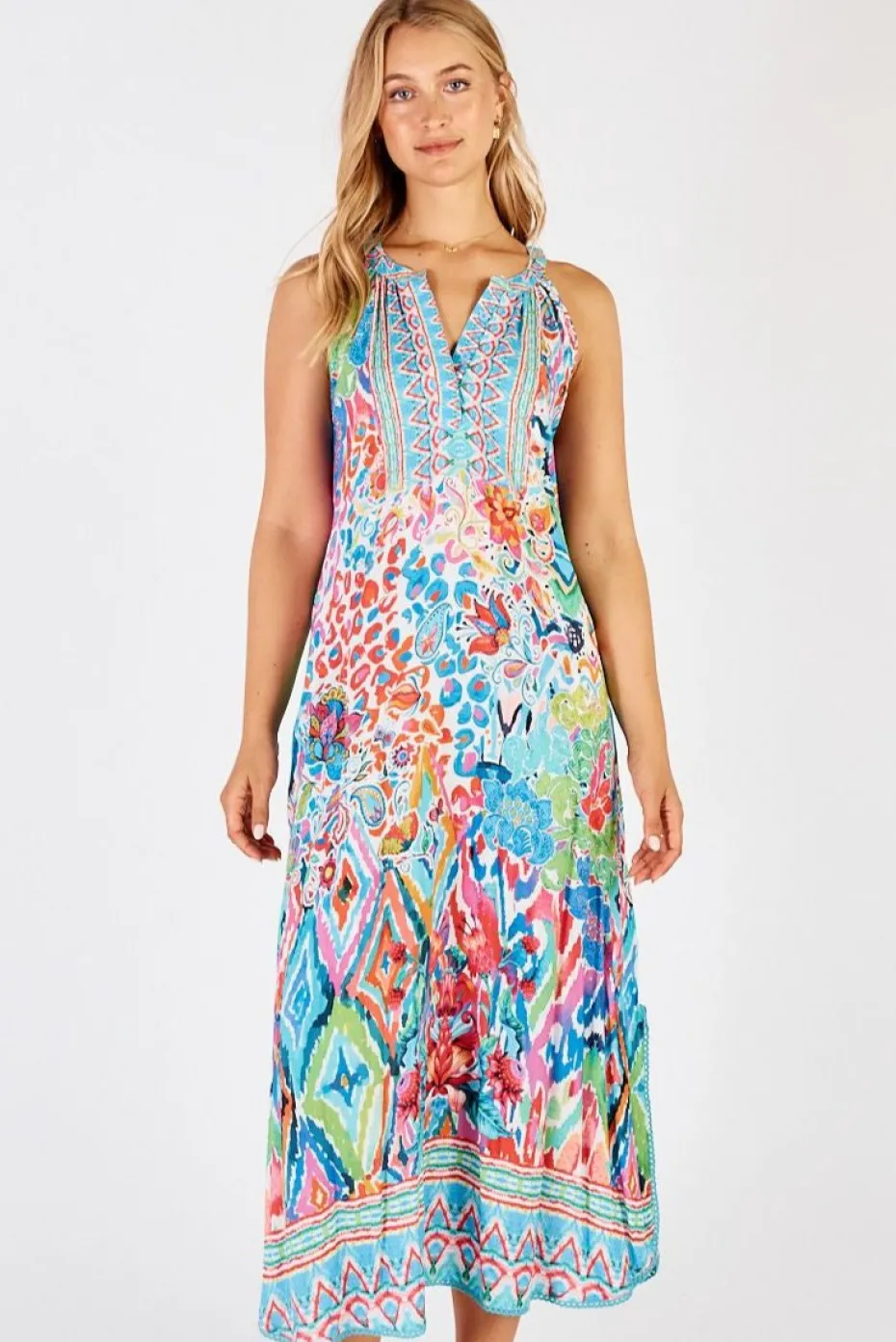 Lula Life RUMI Sleeveless Maxi in Lagoon