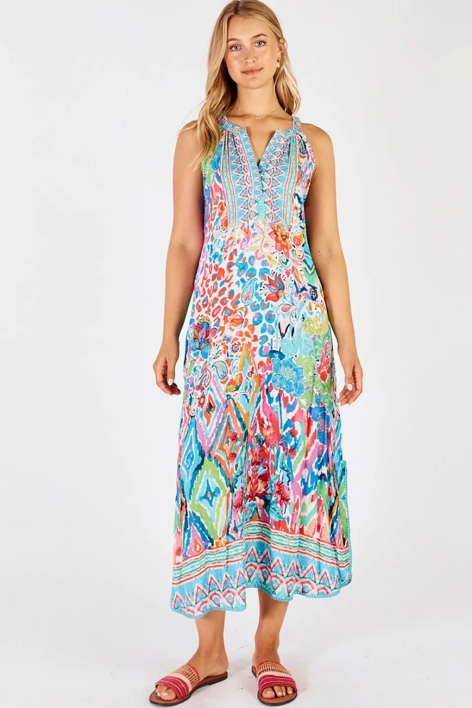 Lula Life RUMI Sleeveless Maxi in Lagoon