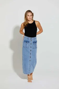 New London GINSBERG Skirt in Light Wash