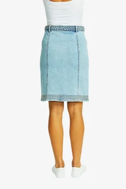 Ping Pong Amelia Denim Skirt in Pale Denim