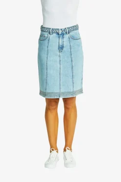 Ping Pong Amelia Denim Skirt in Pale Denim