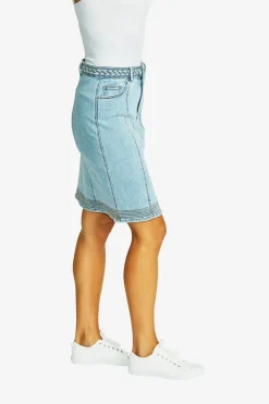 Ping Pong Amelia Denim Skirt in Pale Denim