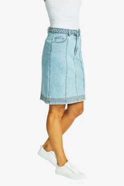 Ping Pong Amelia Denim Skirt in Pale Denim