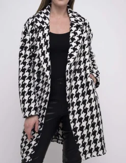Ping Pong Boyfriend Coat in Houndstooth