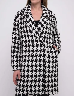 Ping Pong Boyfriend Coat in Houndstooth