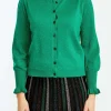 Ping Pong Lurex Cardi in Emerald