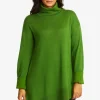 Ping Pong Merino Asymmetric Pullover in Fern
