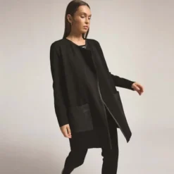 Raw by Raw Base Layer Cardi in Jet Black