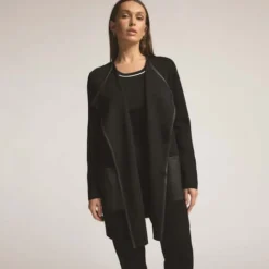 Raw by Raw Base Layer Cardi in Jet Black