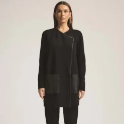 Raw by Raw Base Layer Cardi in Jet Black