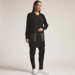 Raw by Raw Base Layer Cardi in Jet Black