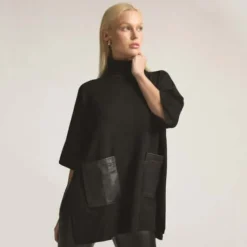 Raw by Raw Evelyn Cape in Jet Black
