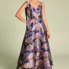 Romance Bria Bow Maxi in Purple Gold