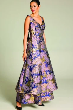 Romance Bria Bow Maxi in Purple Gold