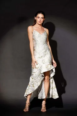 Romance Rose Frill Maxi in Cream