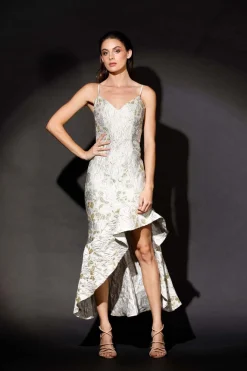 Romance Rose Frill Maxi in Cream