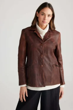 Shanty Corp Roma Jacket in Vintage Brown Leather