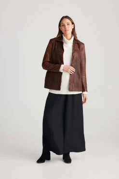 Shanty Corp Roma Jacket in Vintage Brown Leather