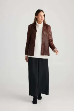 Shanty Corp Roma Jacket in Vintage Brown Leather