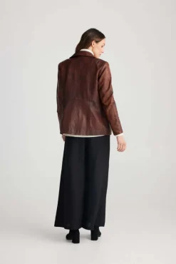 Shanty Corp Roma Jacket in Vintage Brown Leather