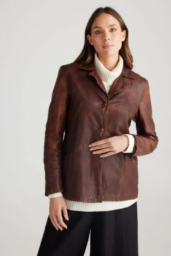 Shanty Corp Roma Jacket in Vintage Brown Leather