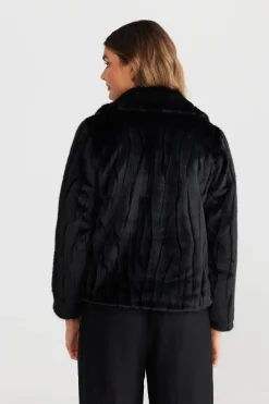 Shanty Corp Sofia Jacket in Black Wave