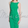 Signature by Joseph Ribkoff Cascade Dress in Noble Green 242712
