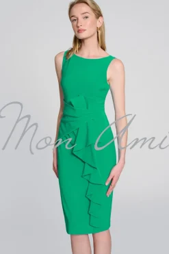 Signature by Joseph Ribkoff Cascade Dress in Noble Green 242712