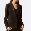 Signature by Joseph Ribkoff Blazer in Black Bling 243731