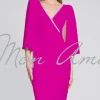 Signature by Joseph Ribkoff Flowy Sleeve Dress in Shocking Pink 242732