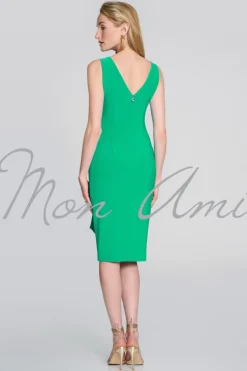 Signature by Joseph Ribkoff Cascade Dress in Noble Green 242712